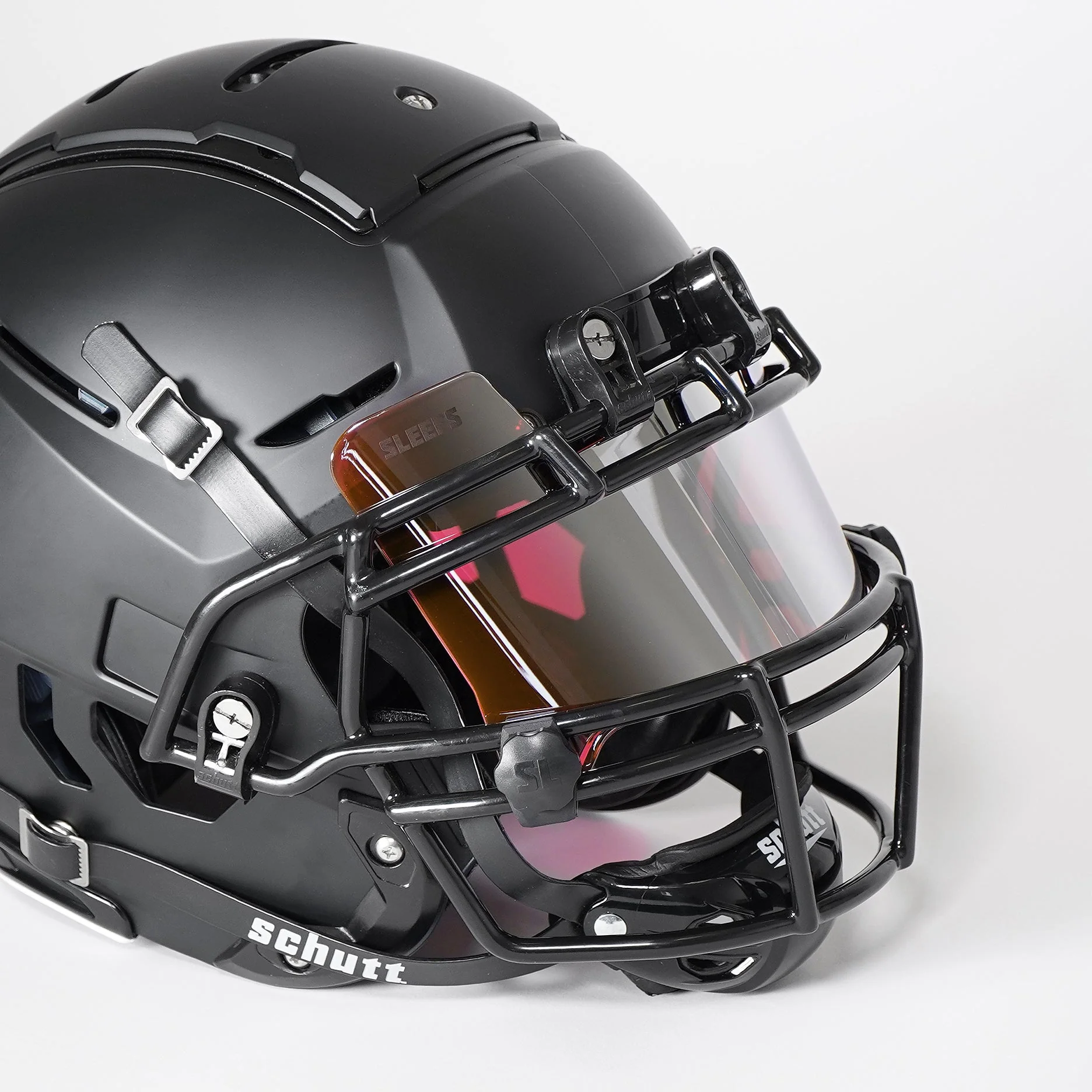 Mauve Red Machine Silver Helmet Eye-Shield Visor for Kids - Image 4