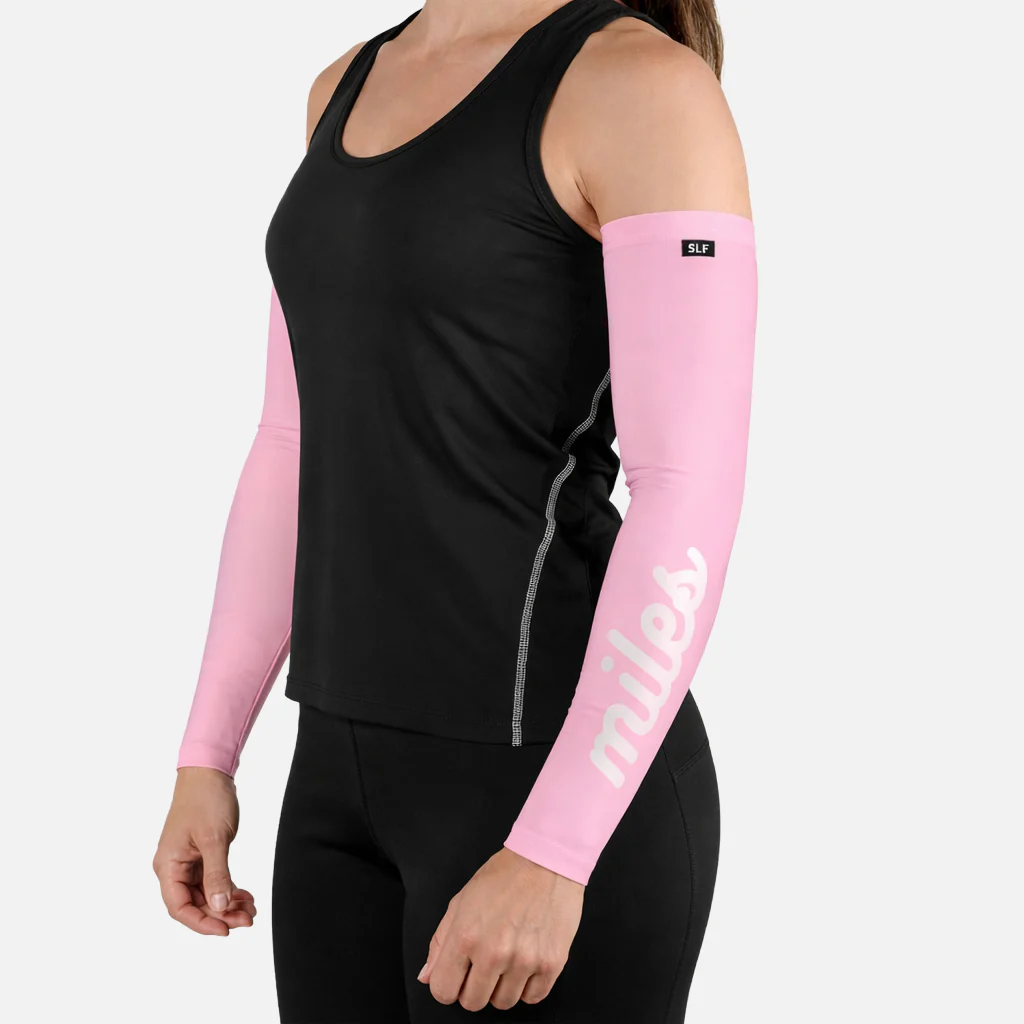 Miles Club Pink Running Sleeves - Pair - Image 2