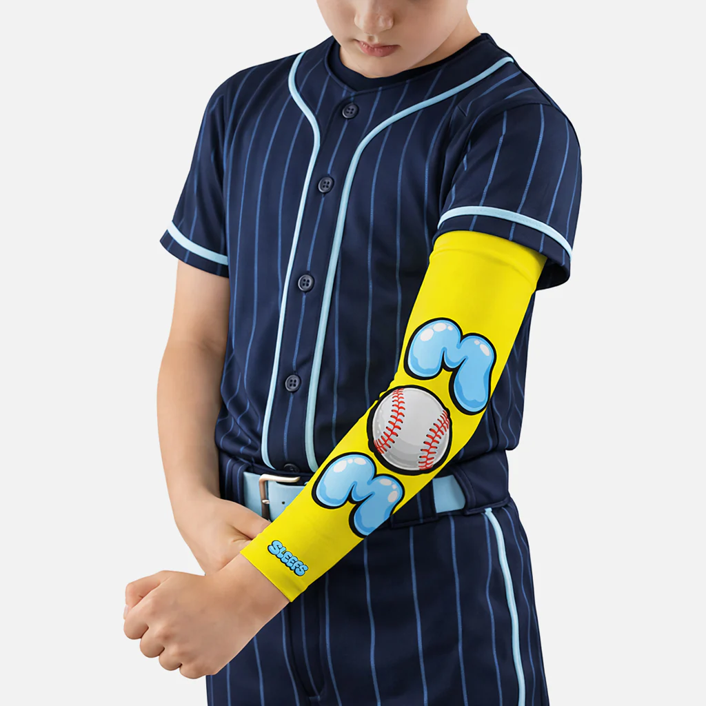 MOM Neon Pop Baseball Kids Arm Sleeve - Image 2