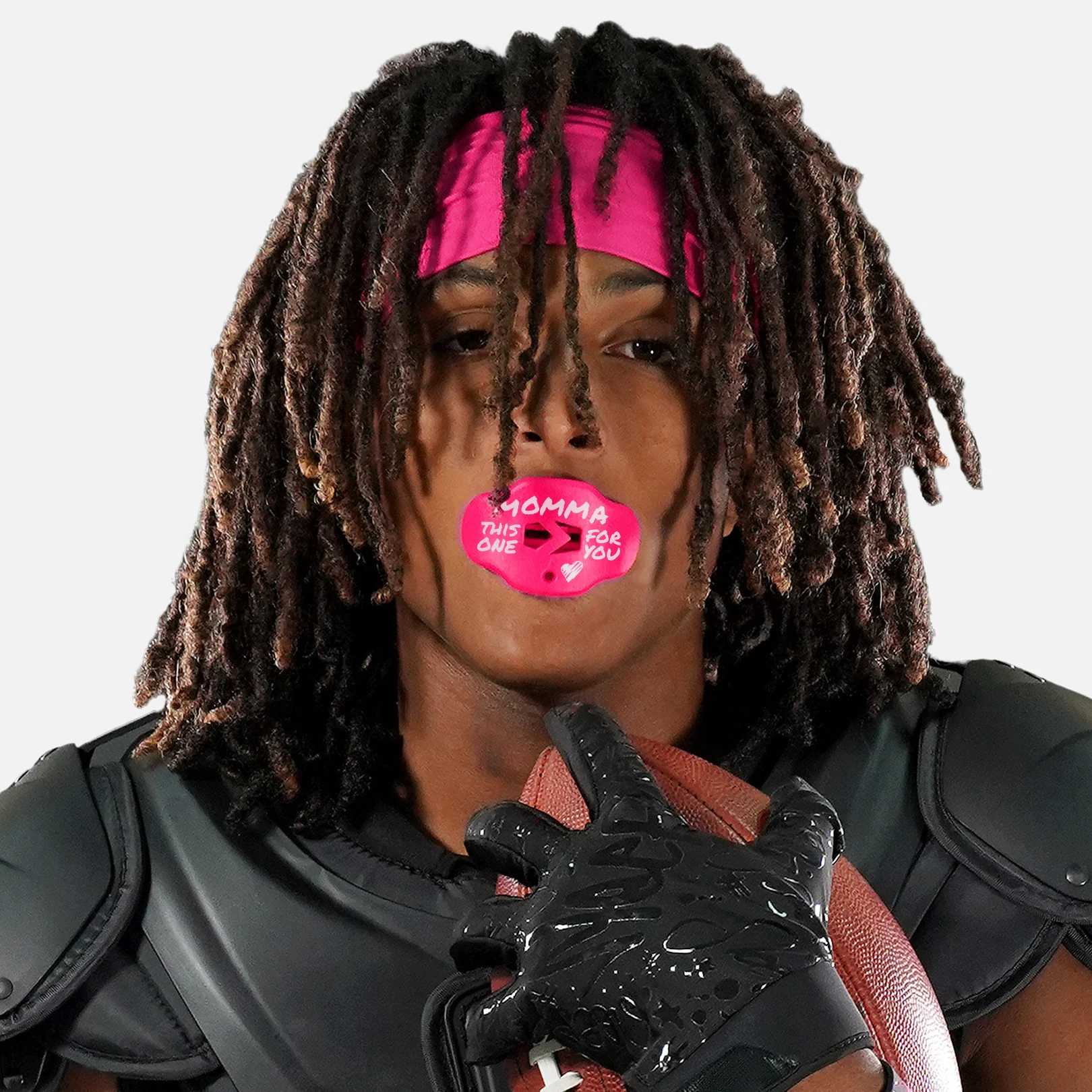 Momma Pink Soft Football Mouthguard - Image 6