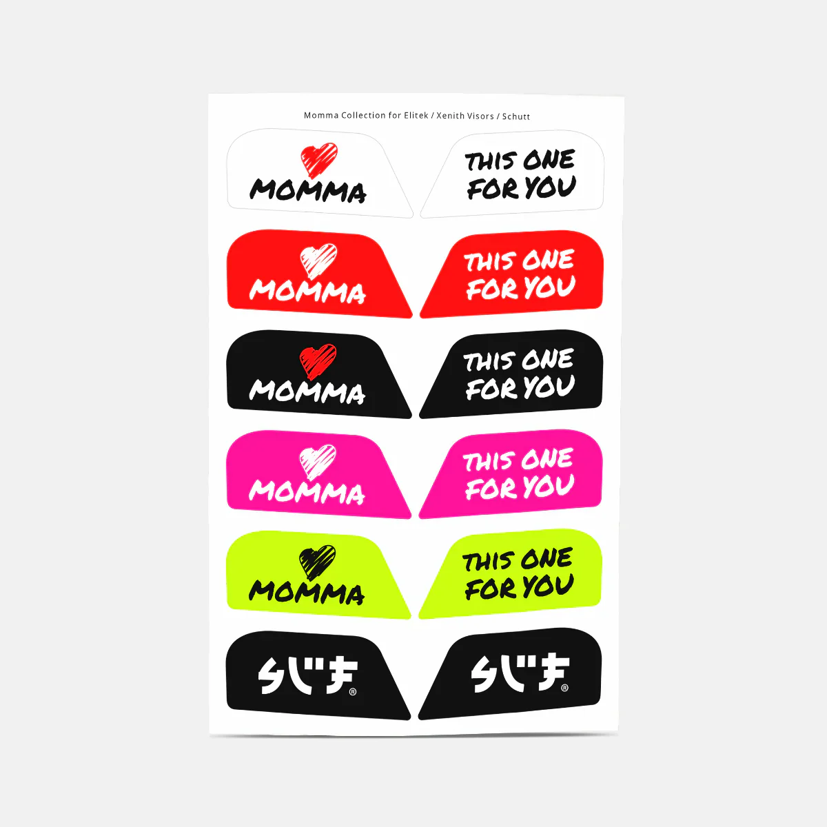 Momma Stickers for Helmet Visor Tabs - Image 4