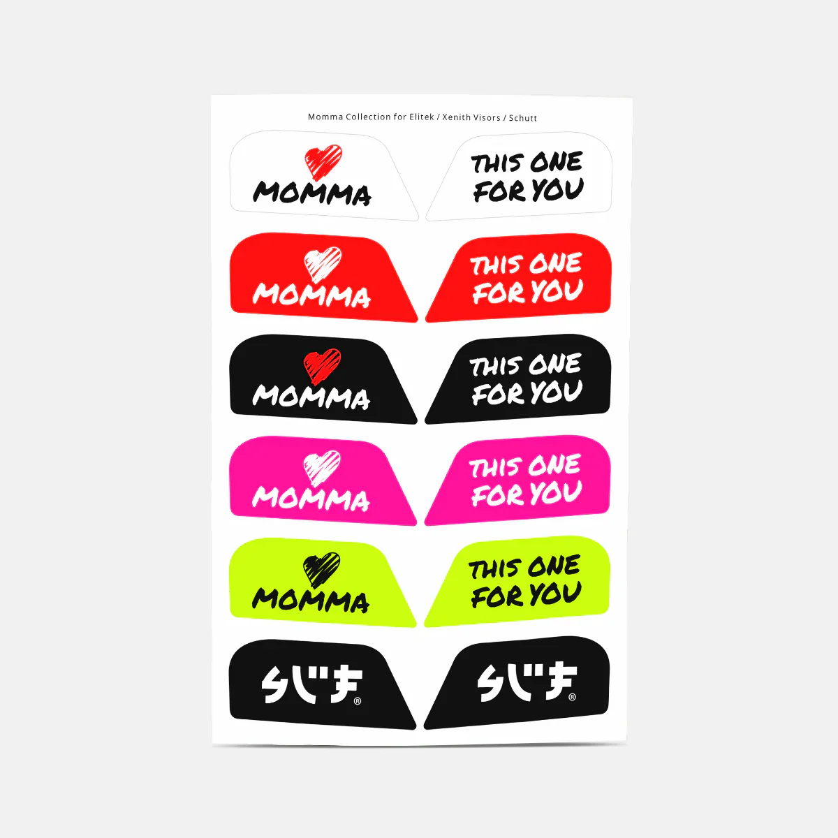 Momma Stickers for Helmet Visor Tabs - Image 9