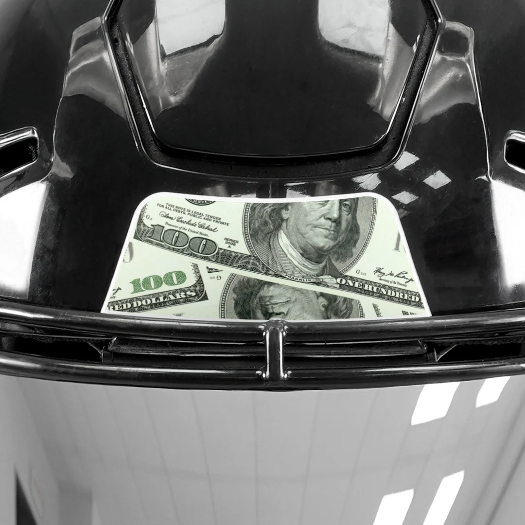 Money Benjamins Riddell Speedflex Front and Back Bumper Sticker Kit - Image 2