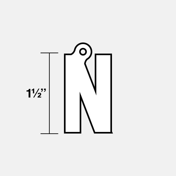 N Letter Pendant with Chain Kids Necklace - Stainless Steel - Image 7