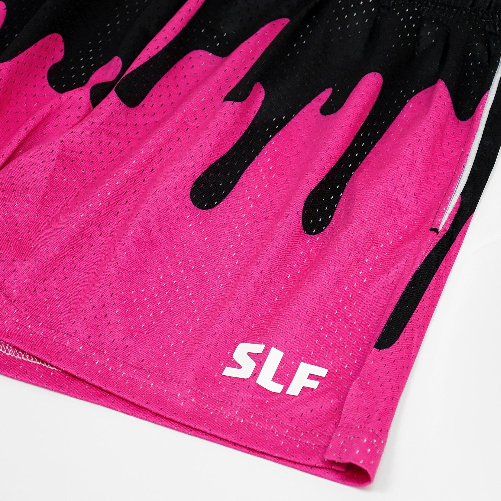 Neon Drip Black Magenta Shorts - 5" - Image 3