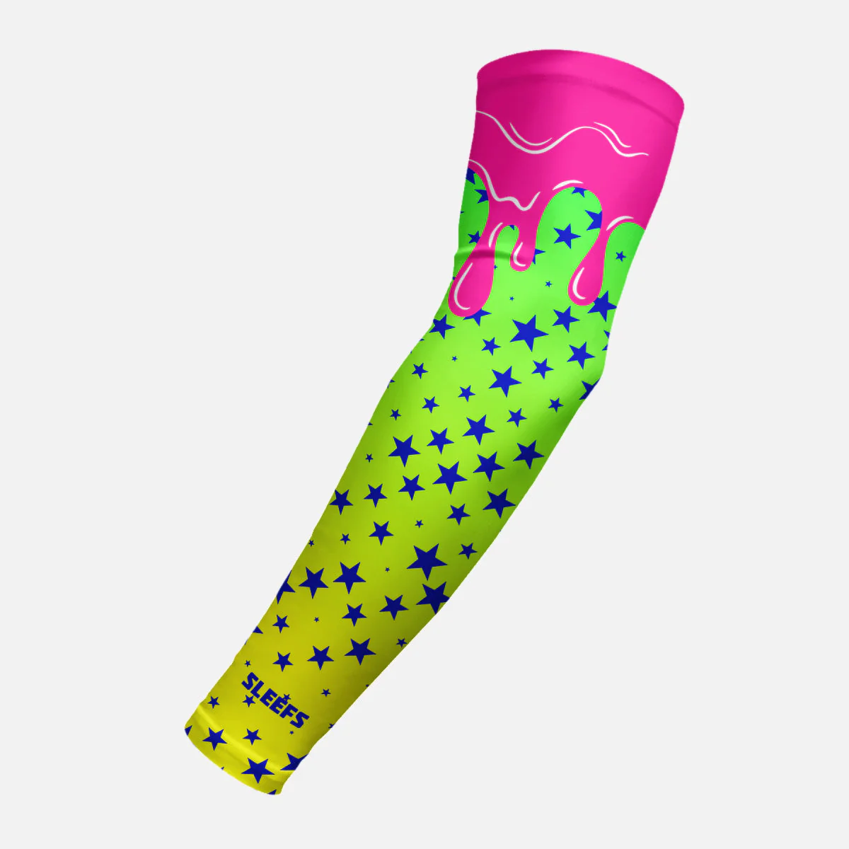 Neon Lime Stars Drip Arm Sleeve