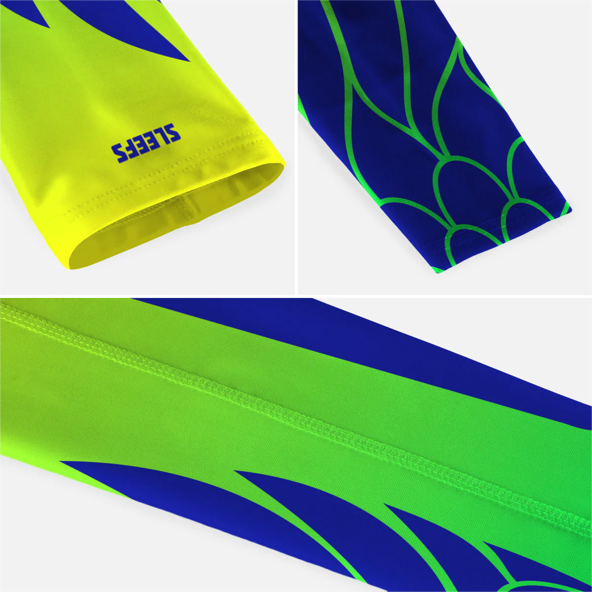 Neon Wings Green and Pink Kids Arm Sleeves Pair - Image 4