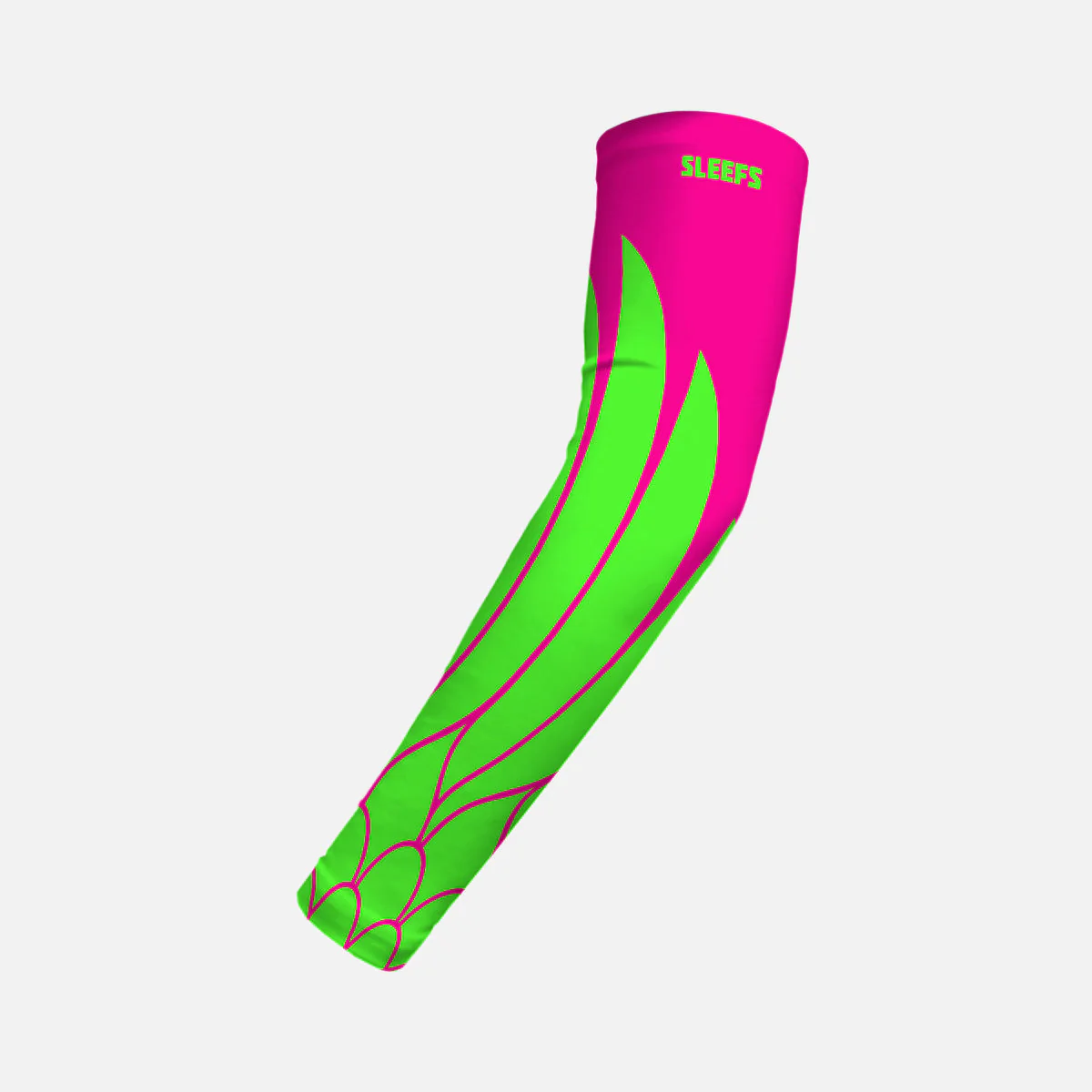 Neon Wings Green and Pink Kids Arm Sleeves Pair - Image 6