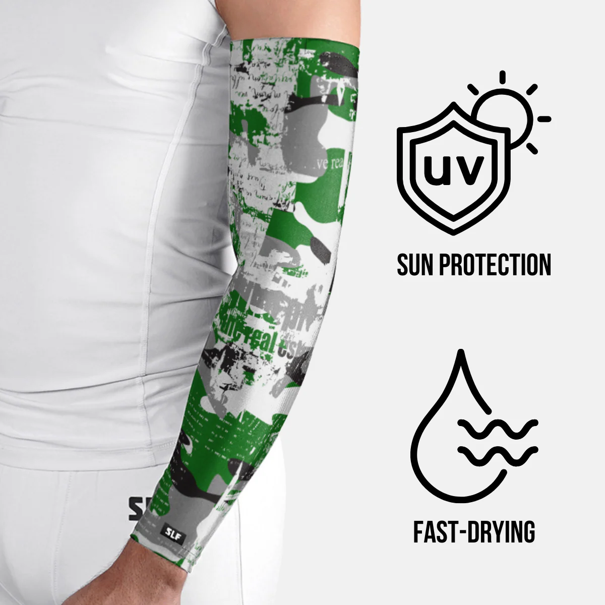 Newspaper Camo UV Arm Sleeves (pair) - Image 12