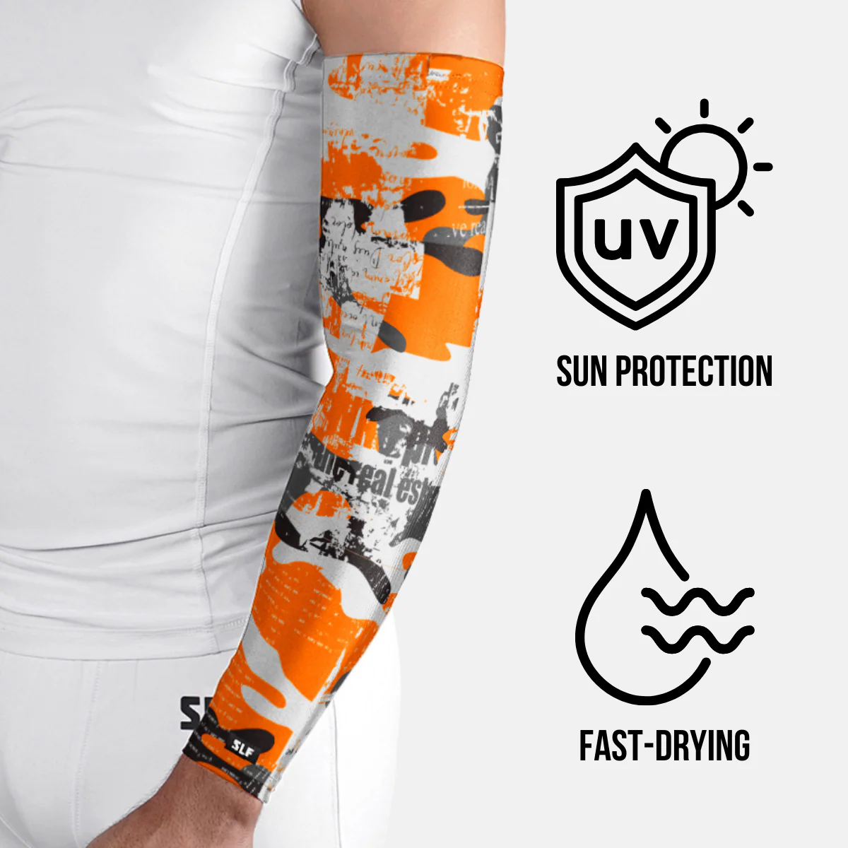 Newspaper Camo UV Arm Sleeves (pair) - Image 17