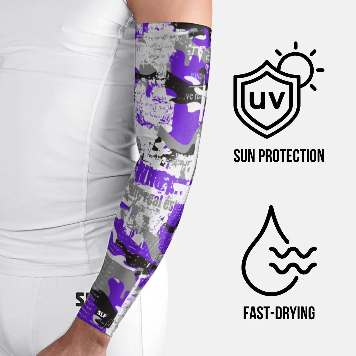 Newspaper Camo UV Arm Sleeves (pair) - Image 22