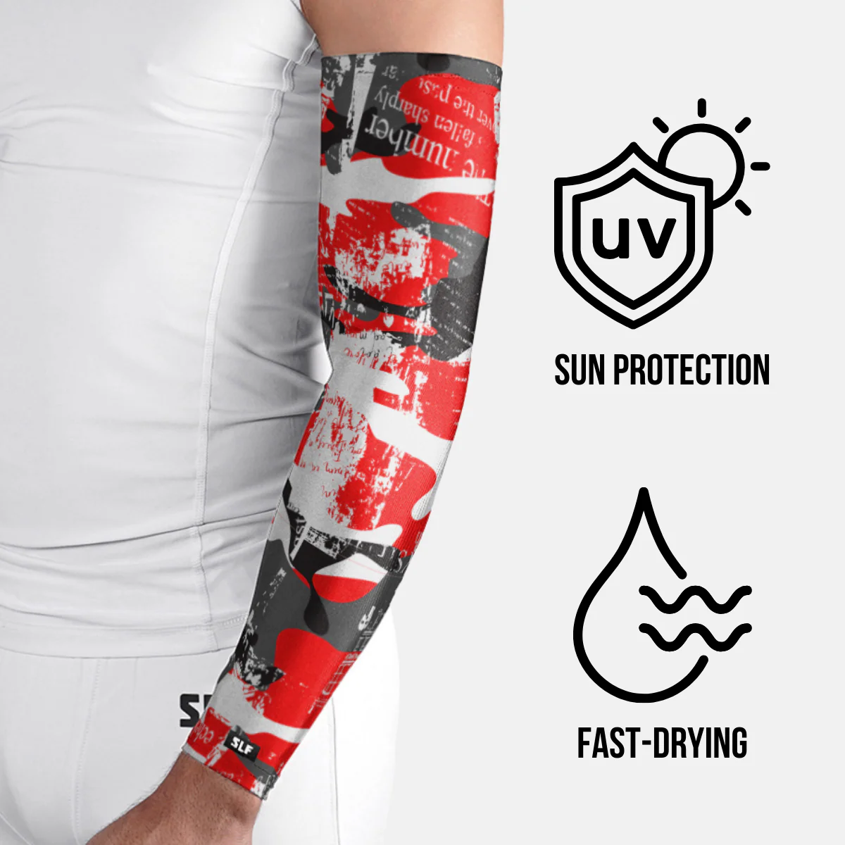 Newspaper Camo UV Arm Sleeves (pair) - Image 27