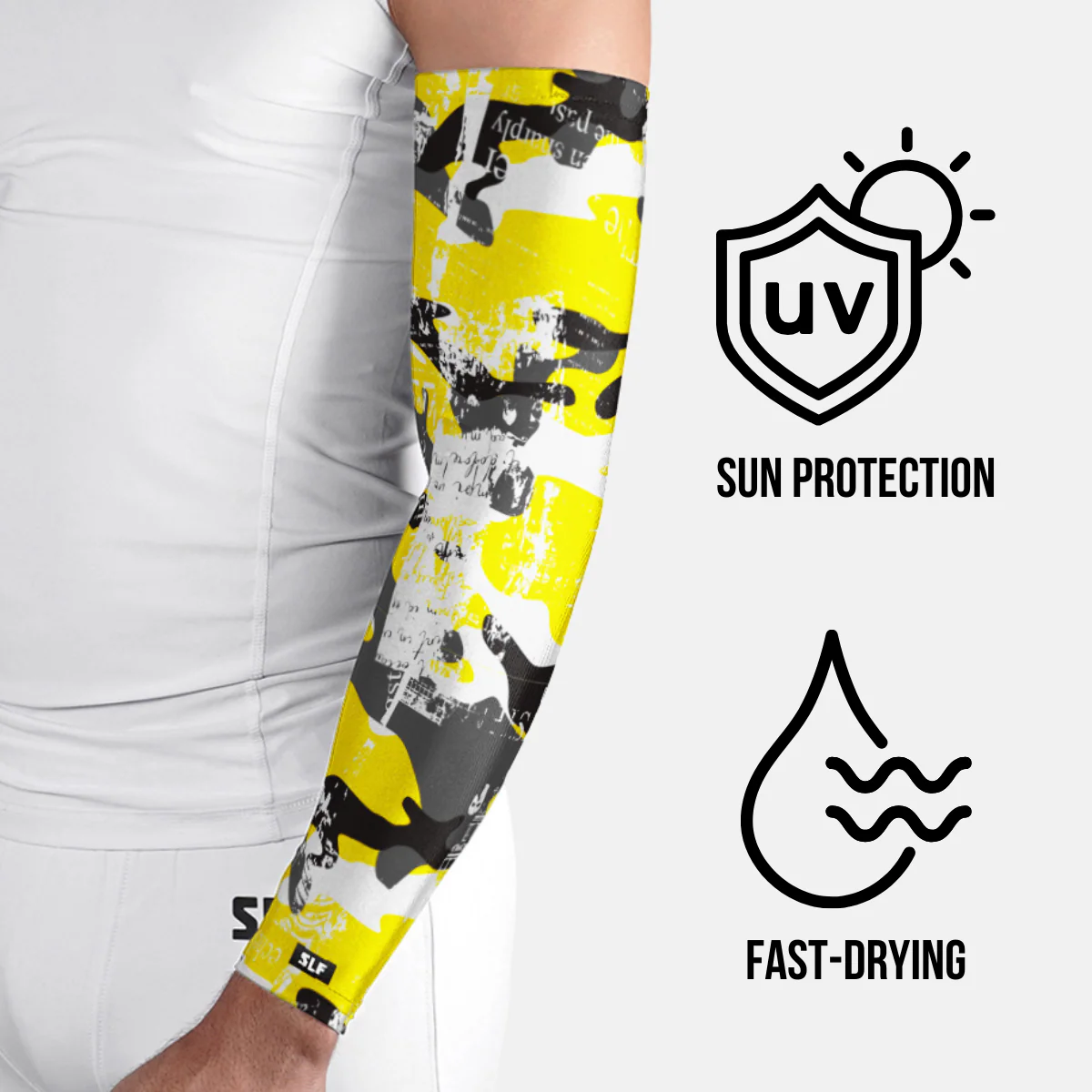 Newspaper Camo UV Arm Sleeves (pair) - Image 47
