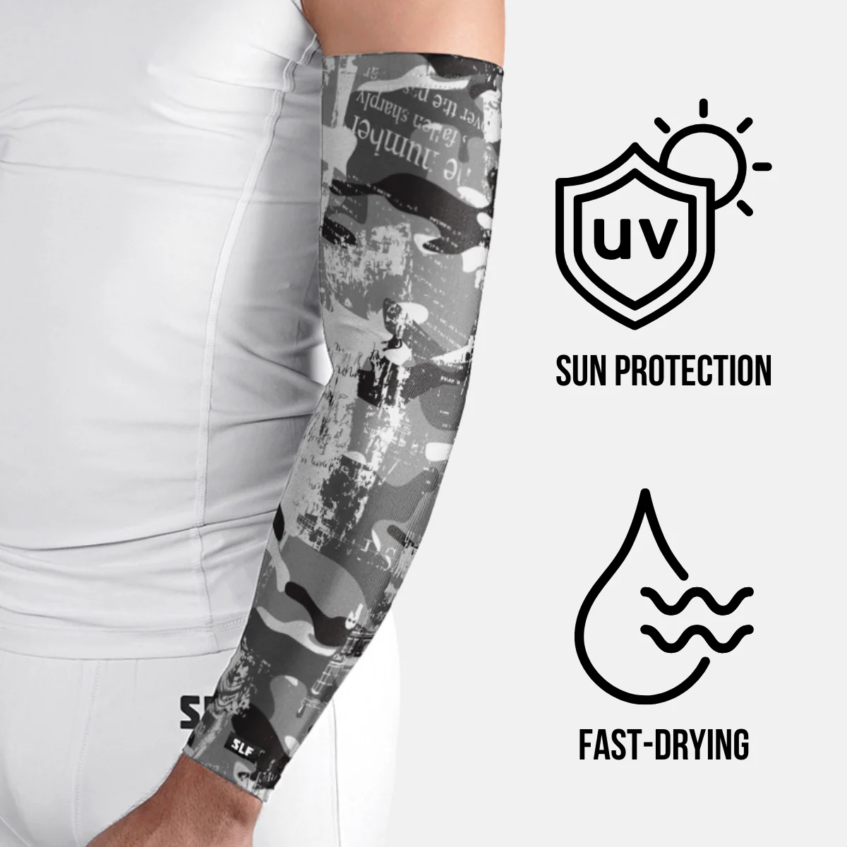 Newspaper Camo UV Arm Sleeves (pair) - Image 7