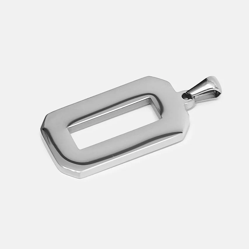 O Letter Pendant with Chain Kids Necklace - Stainless Steel - Image 3