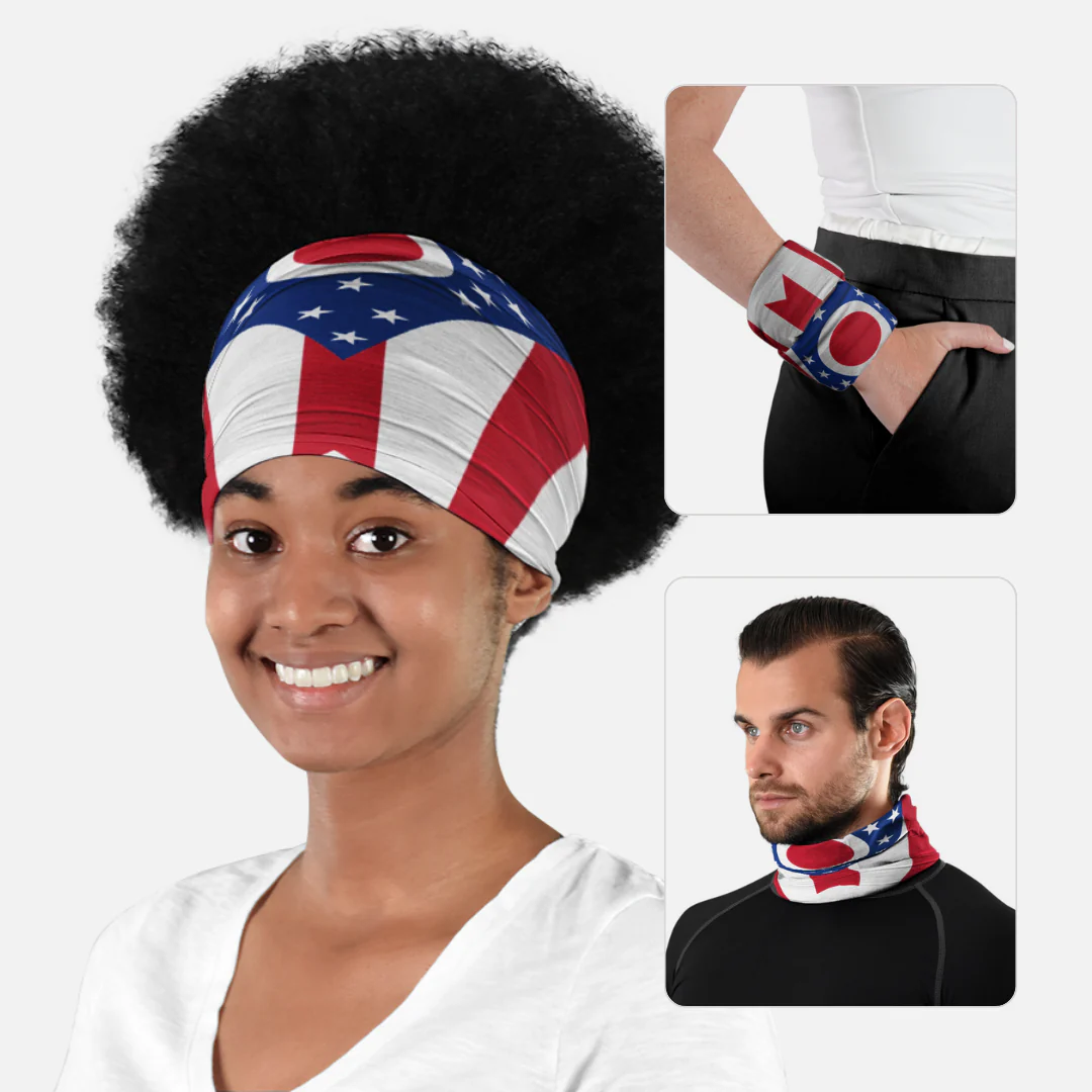 Ohio State Flag Neck Gaiter - Image 3