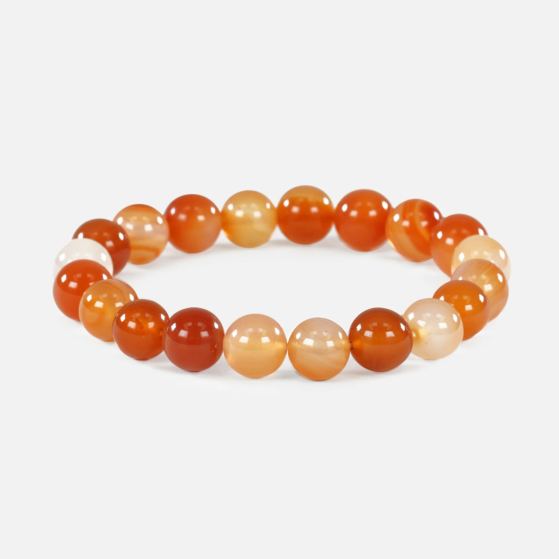 Orange Blaze Beaded Bracelet