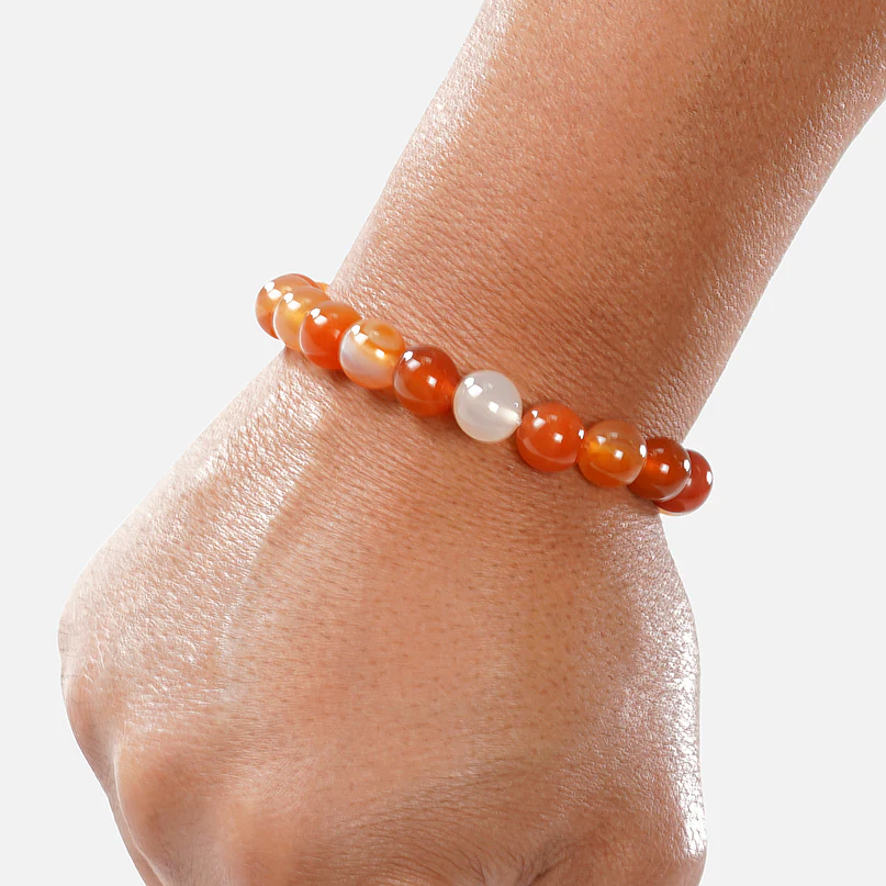 Orange Blaze Beaded Bracelet - Image 2