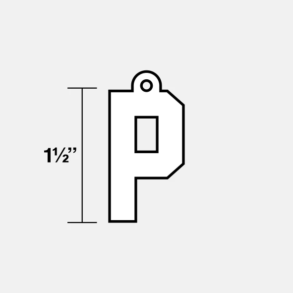 P Letter Pendant with Chain Necklace - Gold Plated Stainless Steel - Image 7