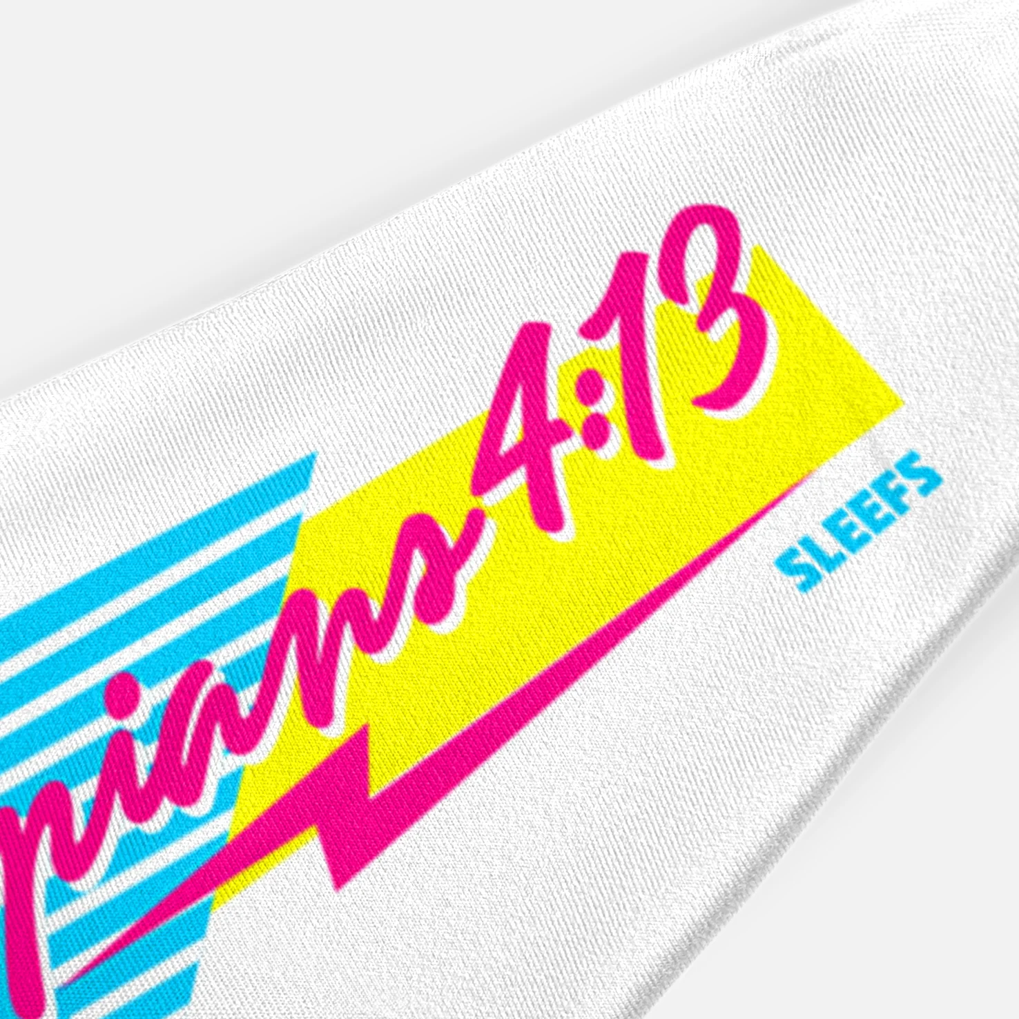Philippians 4:13 Retro Wave White Headband - Image 3