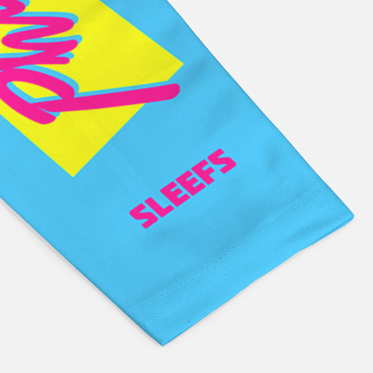Philippians 4:13 Synthwave Pink and Blue Arm Sleeves Pair - Image 6