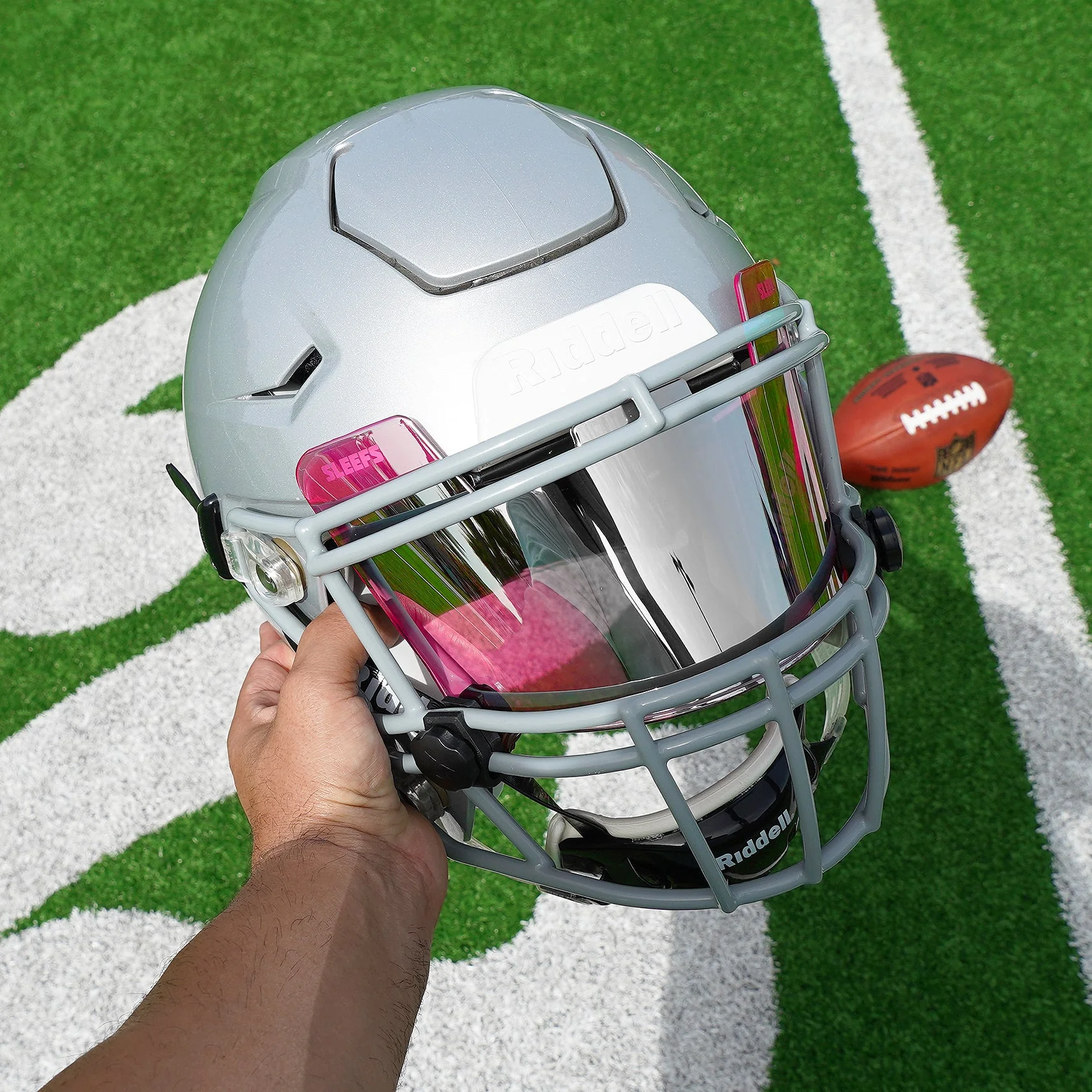 Pink Machine Silver Helmet Eye-Shield Visor for Kids - Image 4