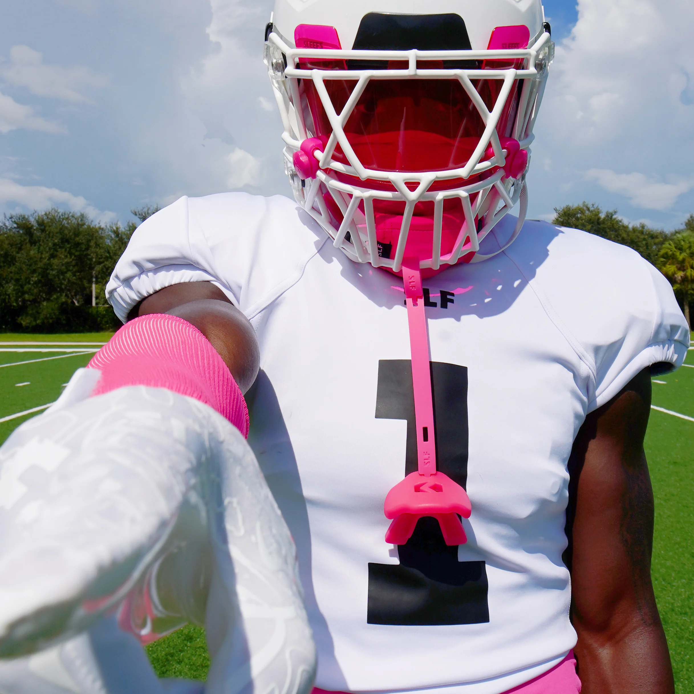 Hue Pink Soft Football Mouthguard - Image 4
