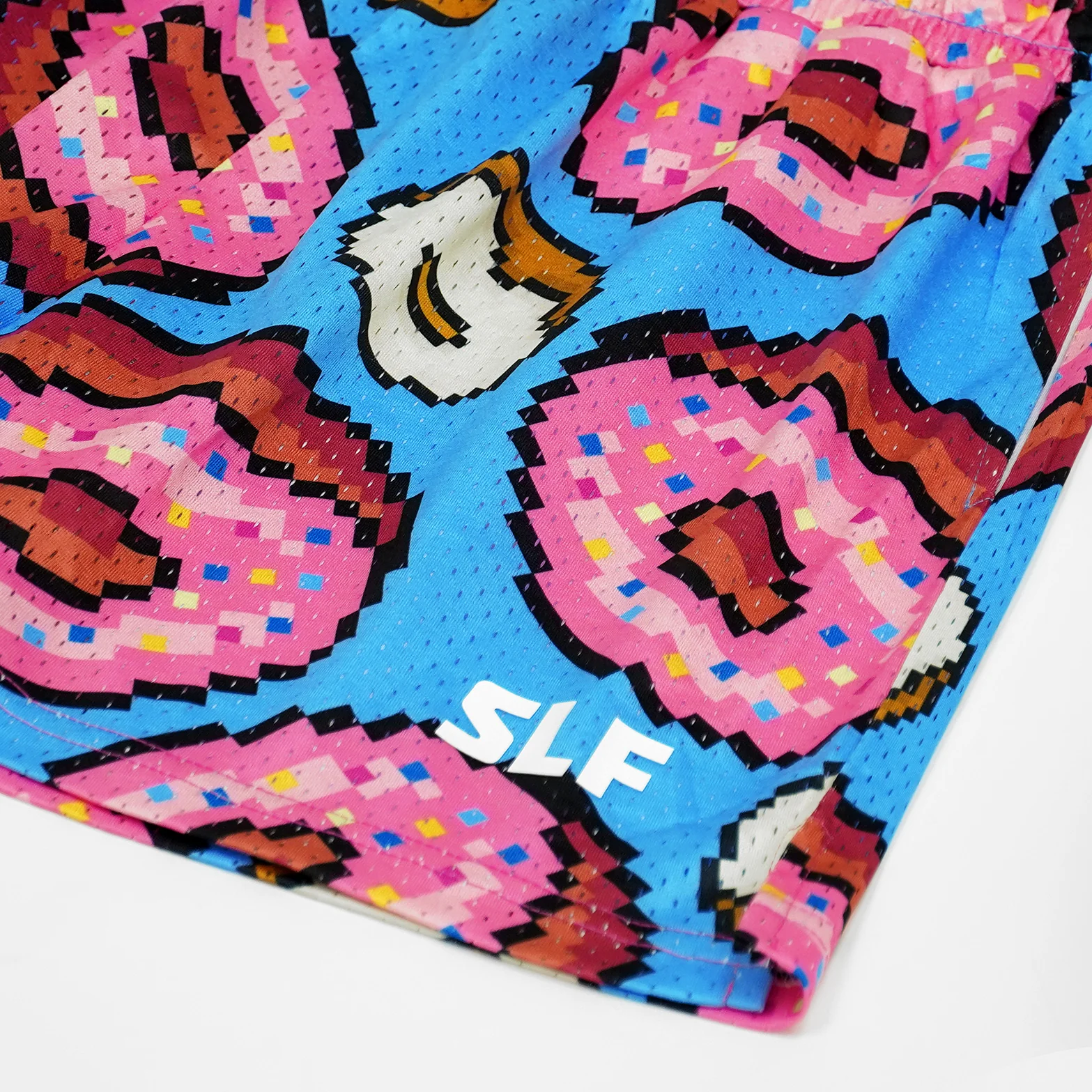 Pixel Donuts Light Blue Shorts - 5" - Image 3