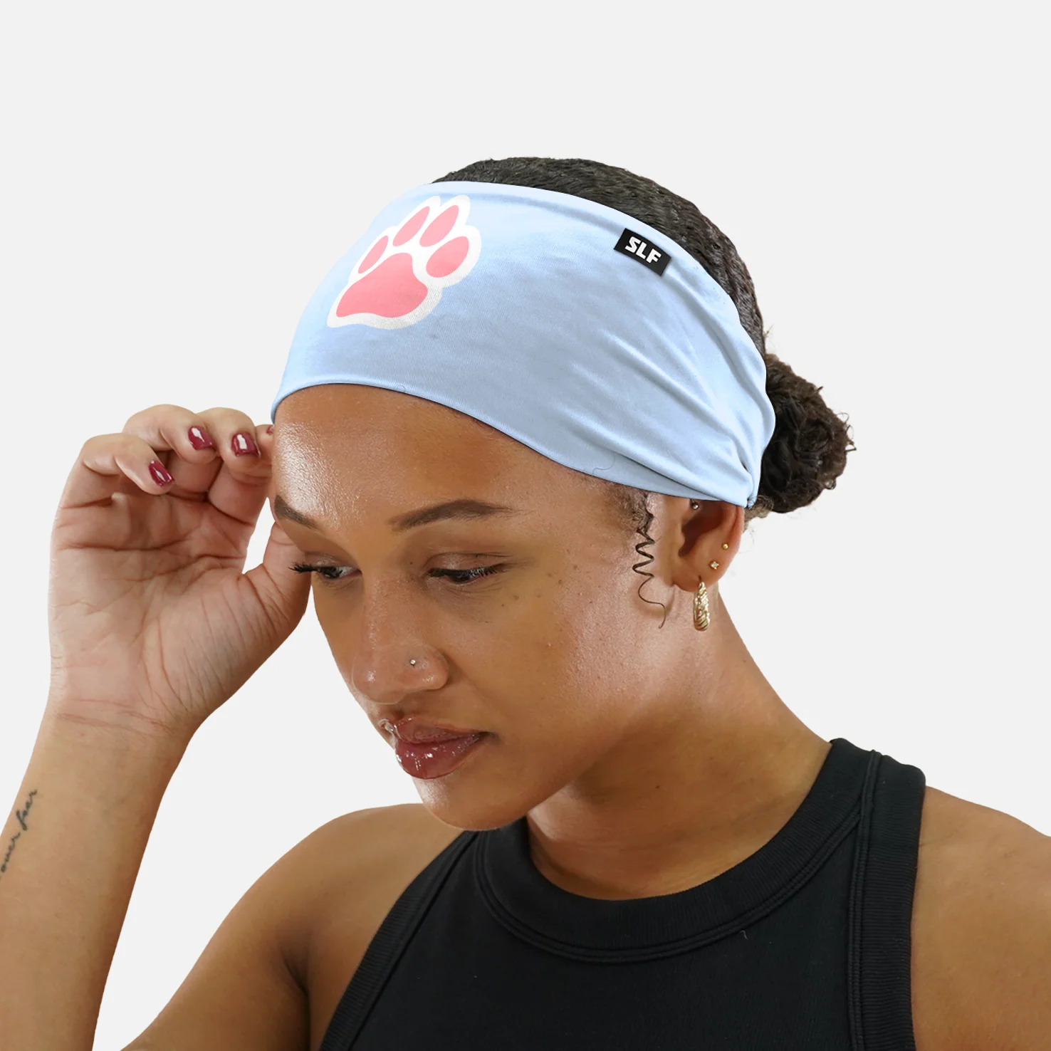 Powder Blue Paw Headband - Image 2