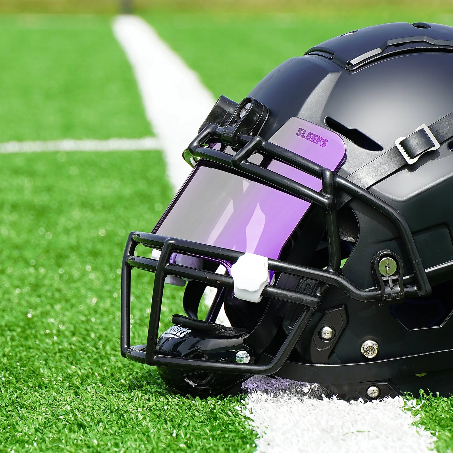 Purple Machine Silver Helmet Eye-Shield Visor for Kids - Image 4