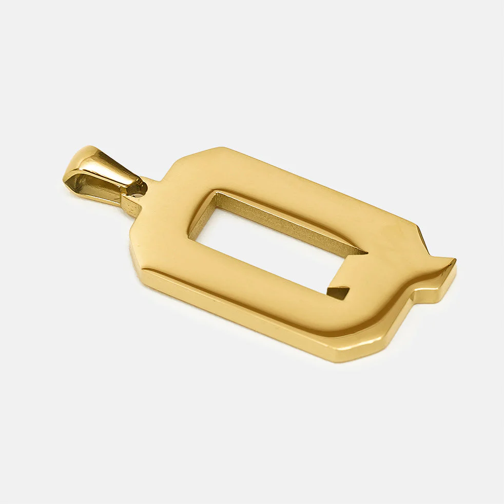 Q Letter Pendant with Chain Kids Necklace - Gold Plated Stainless Steel - Image 3
