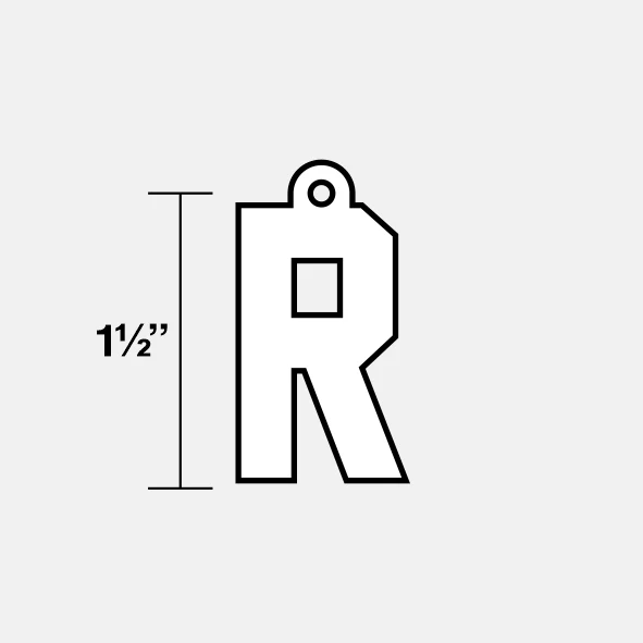 R Letter Pendant with Chain Necklace - Gold Plated Stainless Steel - Image 7