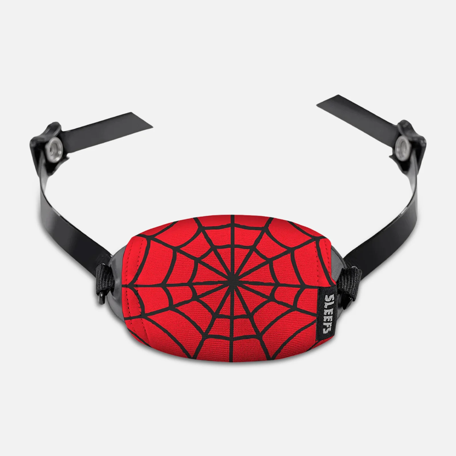 Red Web Pattern Chin Strap Cover - Image 3