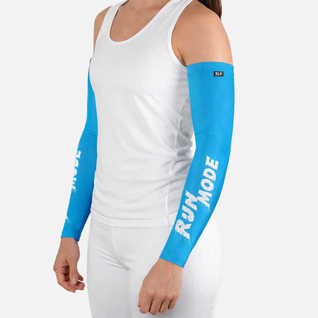 Run Mode Blue Running Sleeves - Pair - Image 2