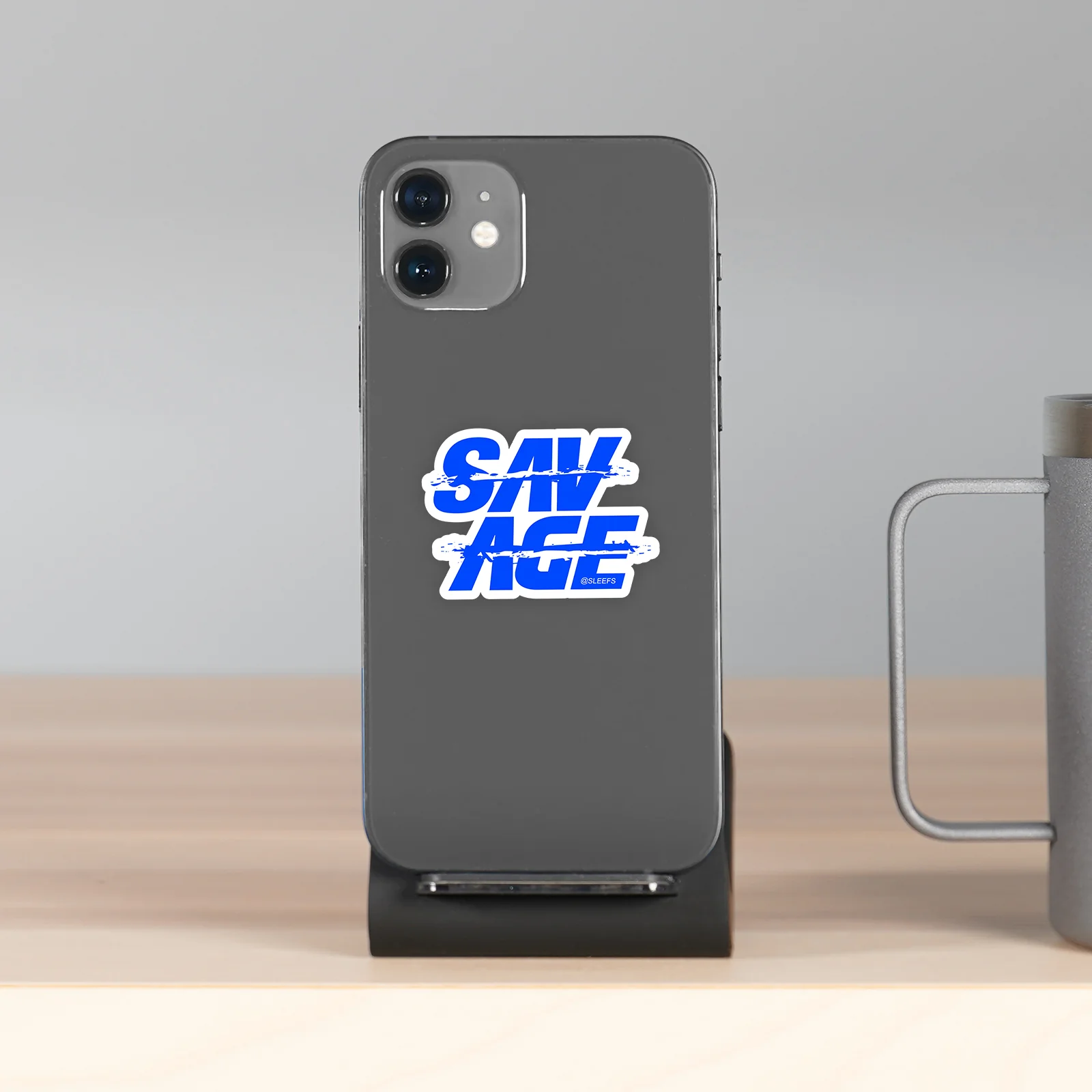 Savage Blue Sticker - Image 3