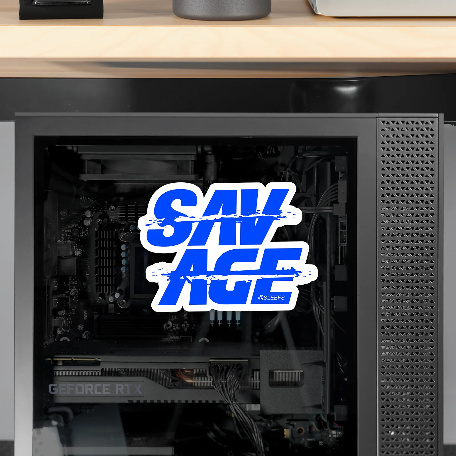 Savage Blue Sticker - Image 6