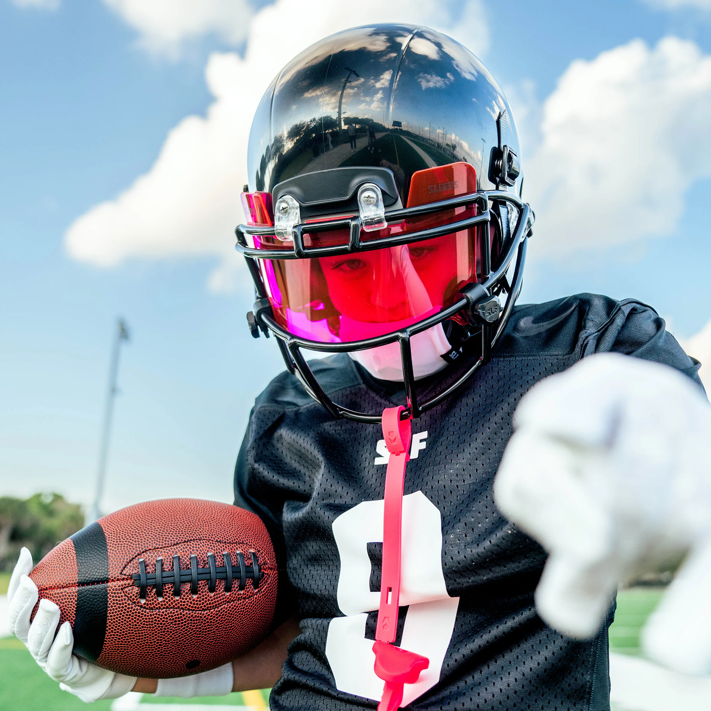 Hue Pink Clear Helmet Eye-Shield Visor for Kids - Image 2