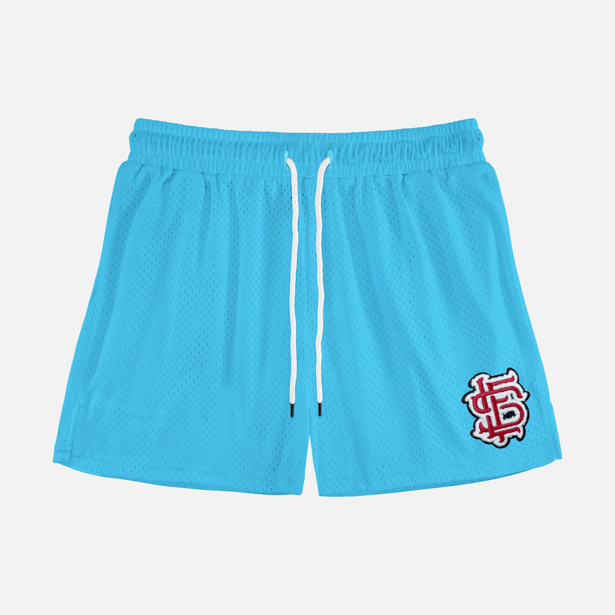 SLF Baseball Patch Sky Blue Shorts - 5"