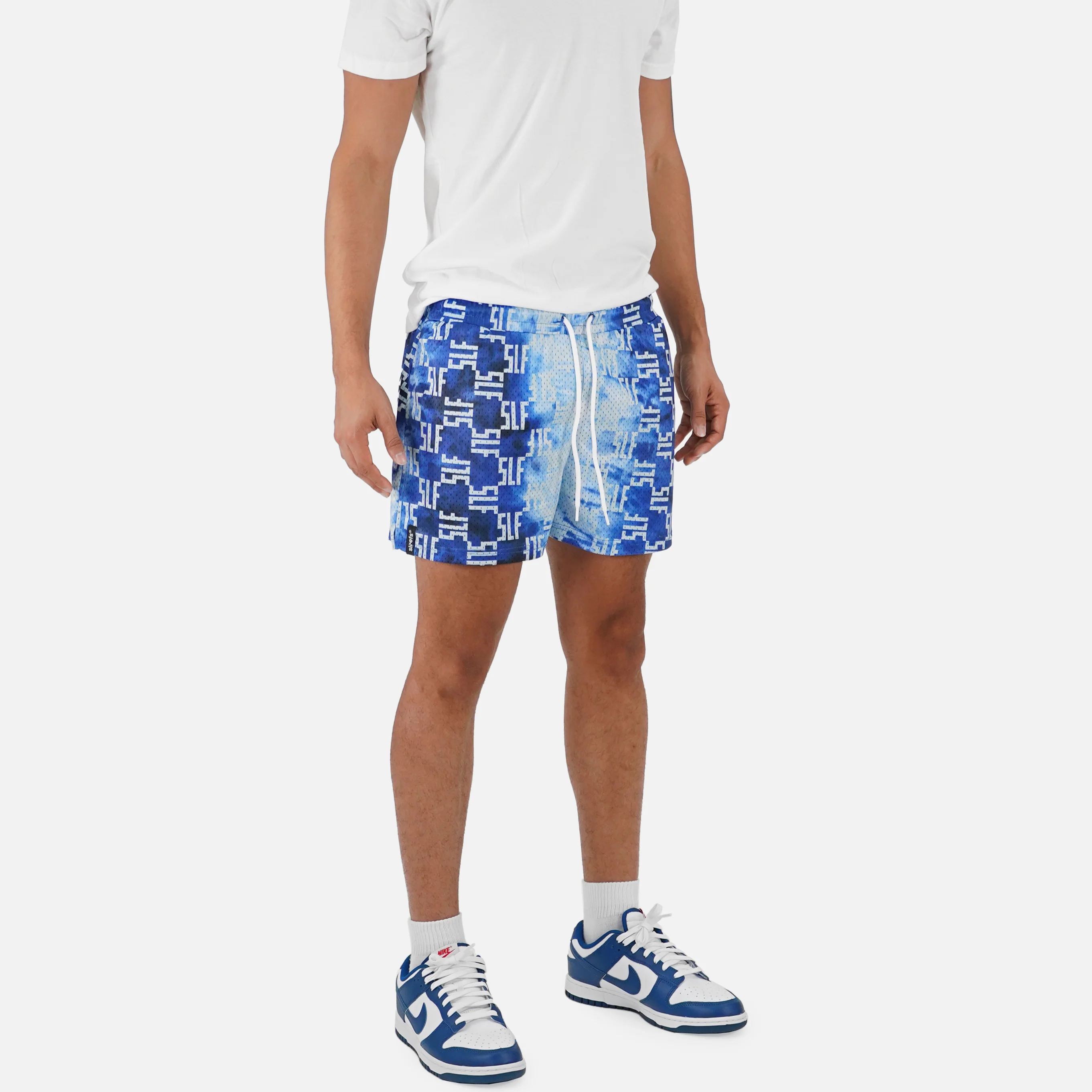 SLF Checkered Pattern Blue Shorts - 5" - Image 2