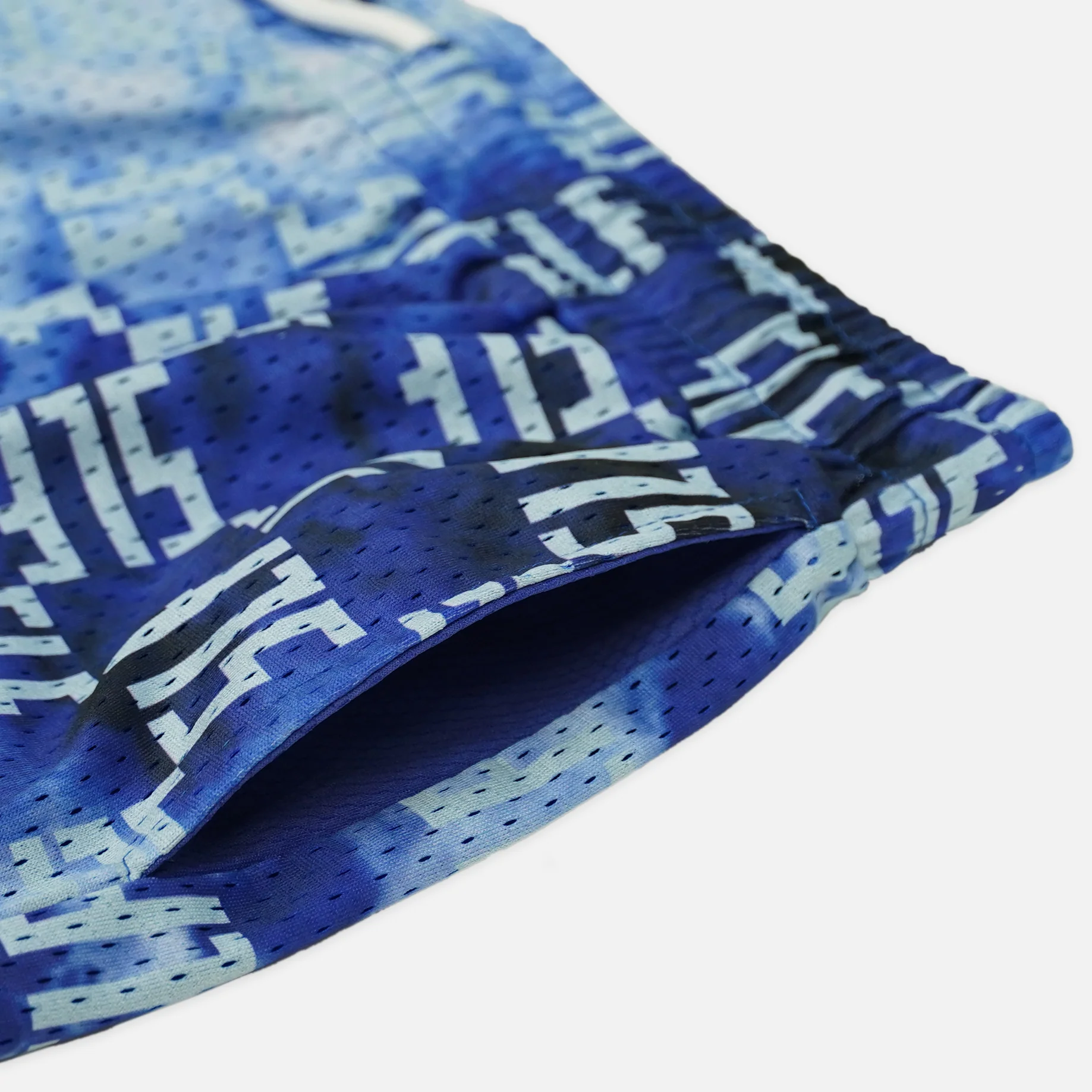 SLF Checkered Pattern Blue Shorts - 5" - Image 4