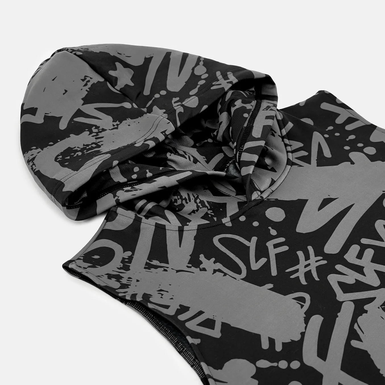 SLF Graffiti Brush Football Crop Top Hoodie - Image 6