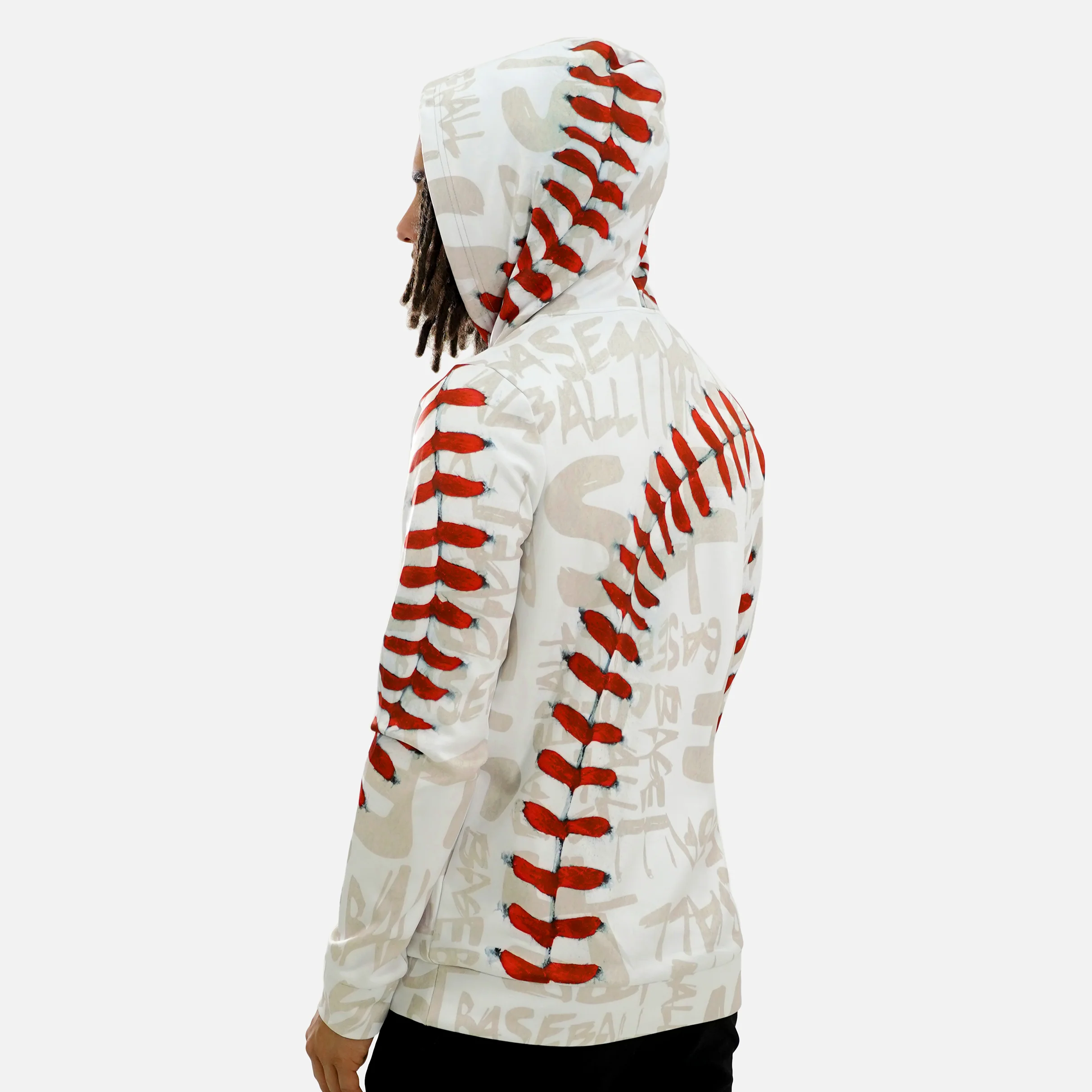SLF Old Baseball Pattern Hoodie - Image 5