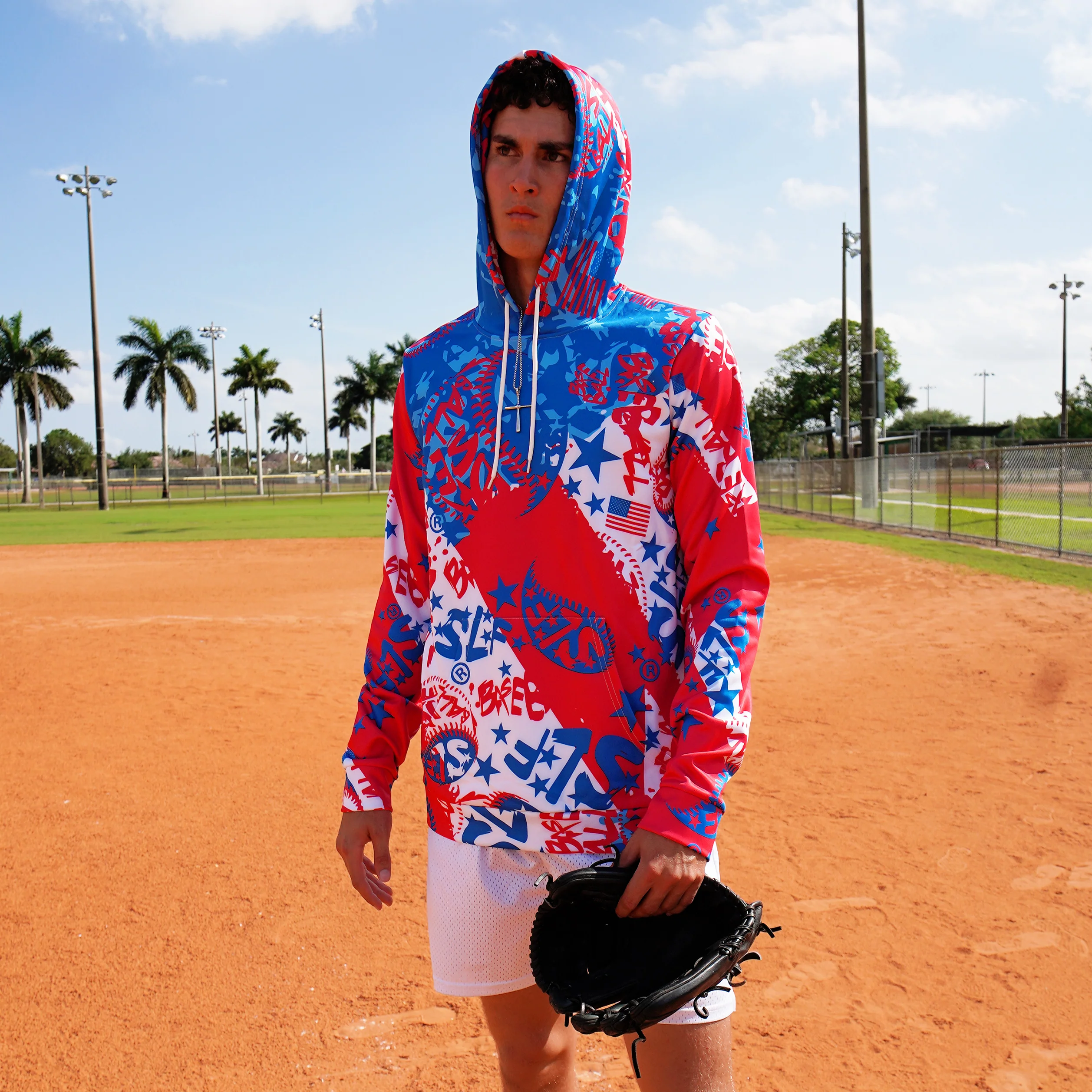 SLF USA Baseball Stars Hoodie - Image 2