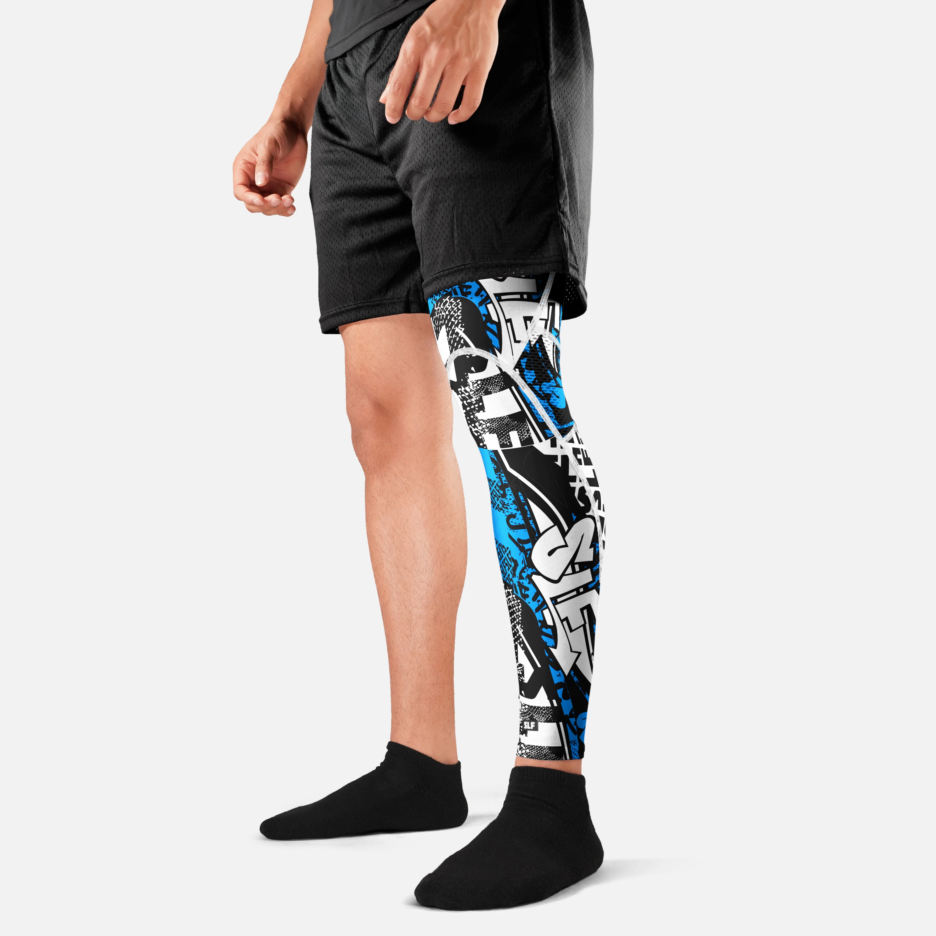 SLF Wild Blue Pattern Football Pro Leg Sleeve