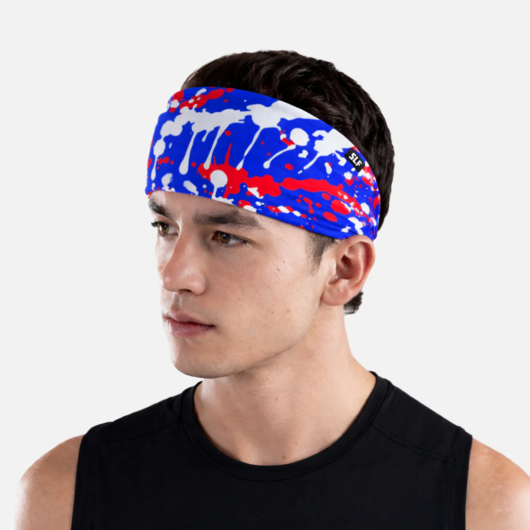 Splatter Blue Power Rush Headband - Image 2