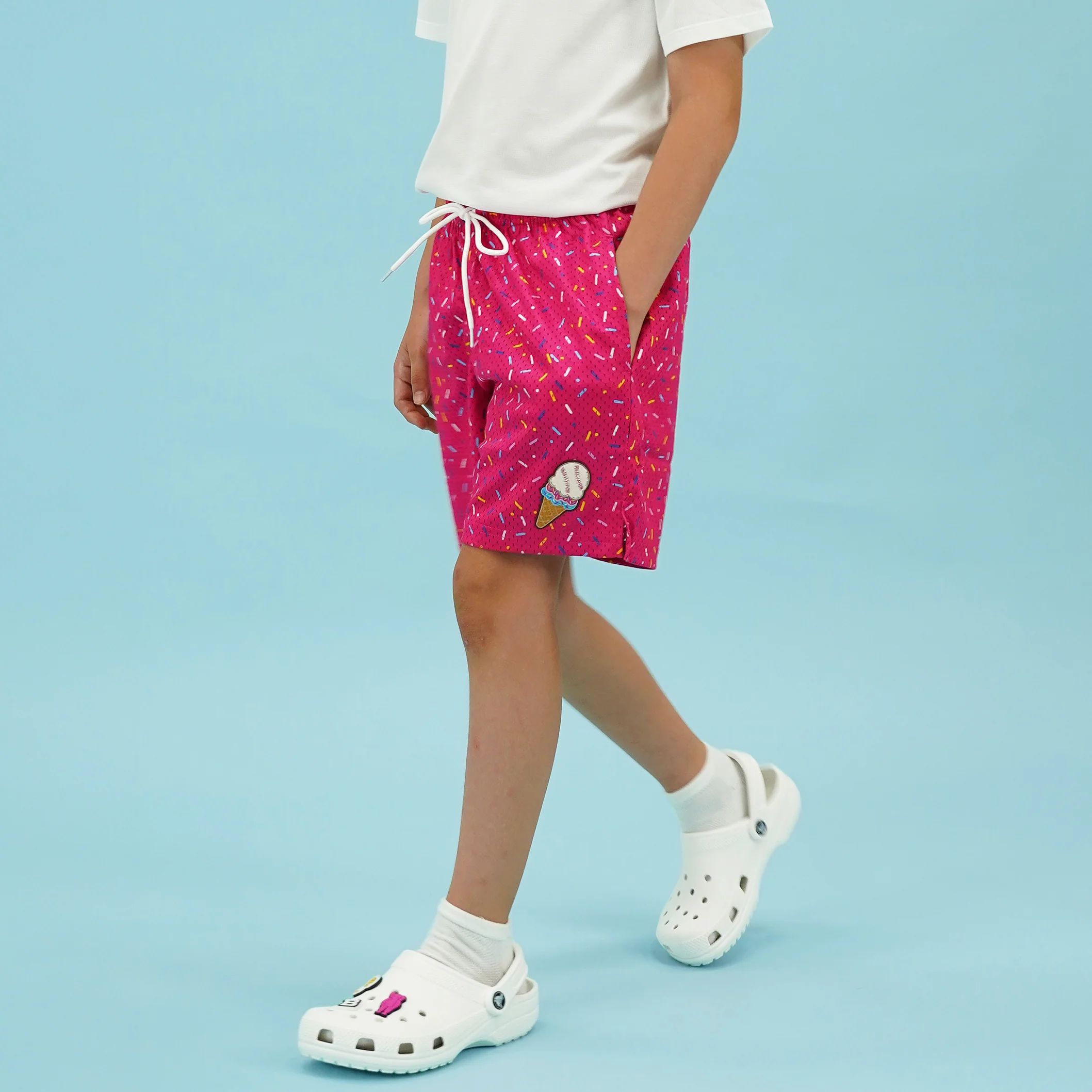 Sprinkle Blast Magenta Kids Shorts - 5" - Image 2