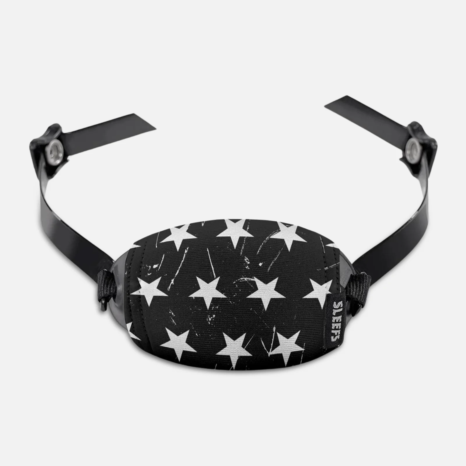 Stars Black White Chin Strap Cover - Image 3