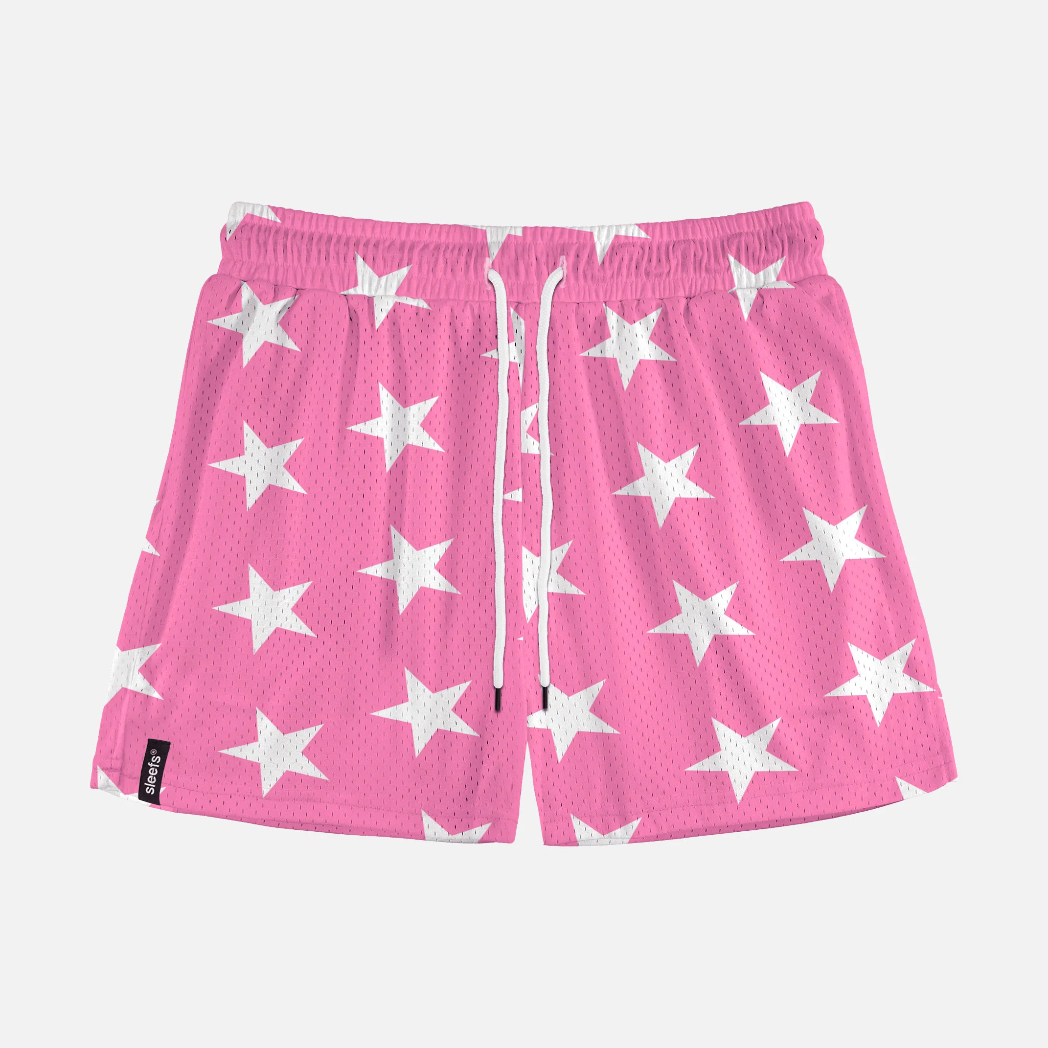 Stars Pattern Pink Shorts - 5"