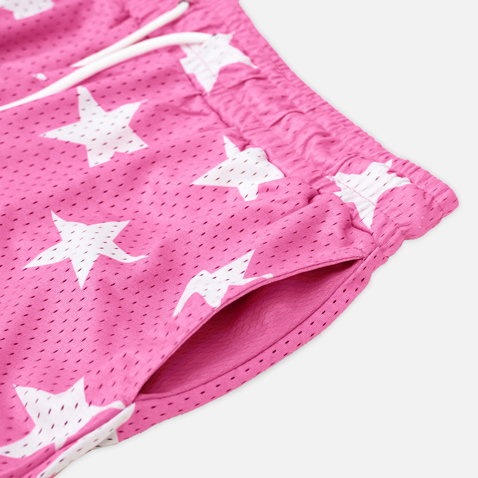 Stars Pattern Pink Shorts - 5" - Image 4