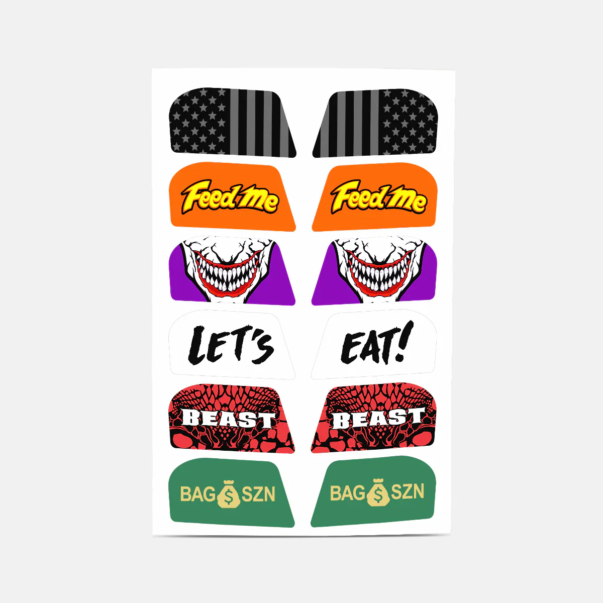 Stickers for Helmet Visor Tabs Collection #2 - Image 6